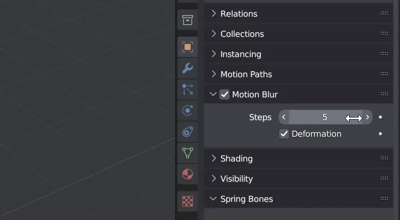 Motion blur step