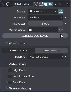 Cloth Simulate Settings