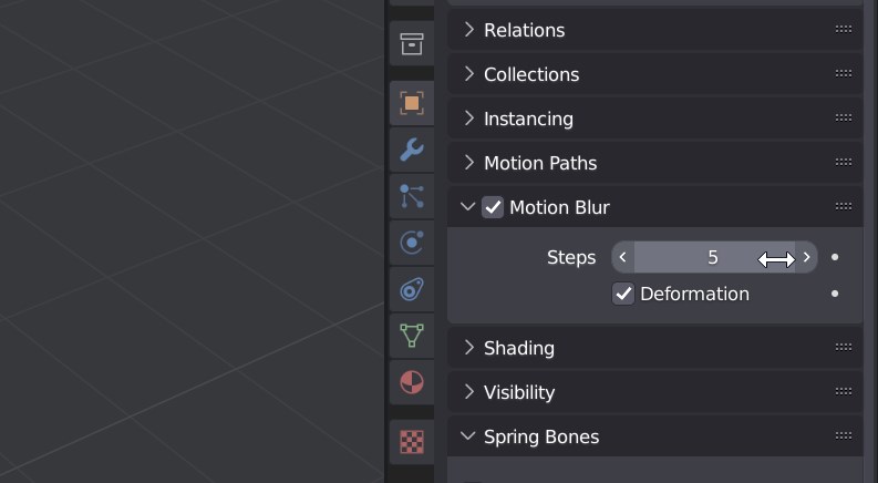 Motion blur step