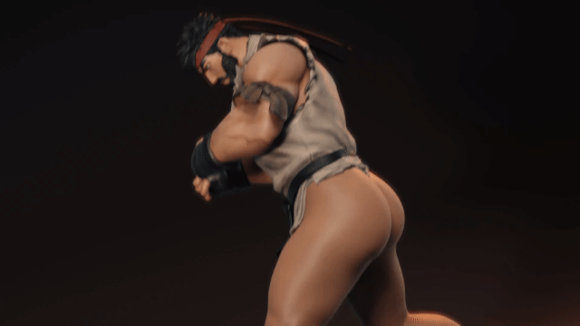 Let Ryu's butt and head tie move nature