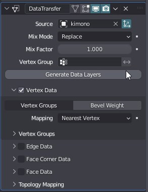 Cloth Simulate Settings